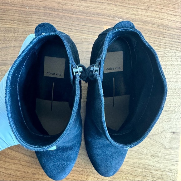 Dolce Vita Black Suede Wedge Ankle Booties. Size Women’s 7.5 - Picture 8 of 12